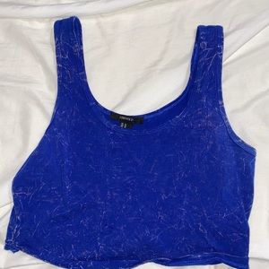Blue crop top